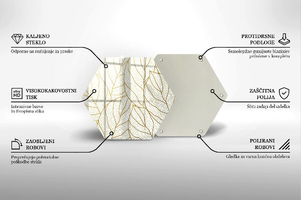 Tocător de bucătărie Model de frunze în linie