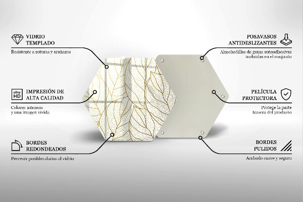 Tocător de bucătărie Model de frunze în linie