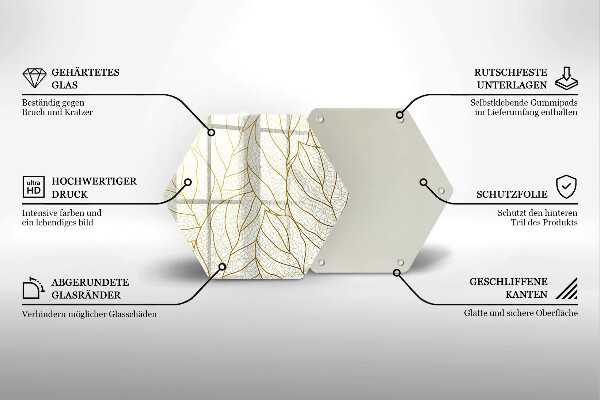 Tocător de bucătărie Model de frunze în linie