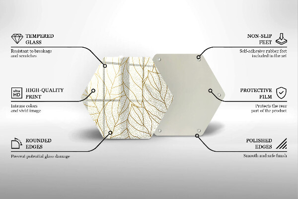 Tocător de bucătărie Model de frunze în linie