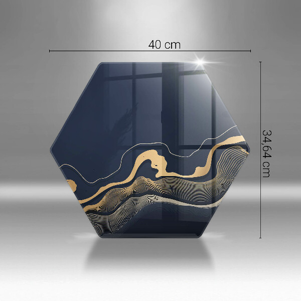 Tocător de bucătărie Linii aurii abstracte