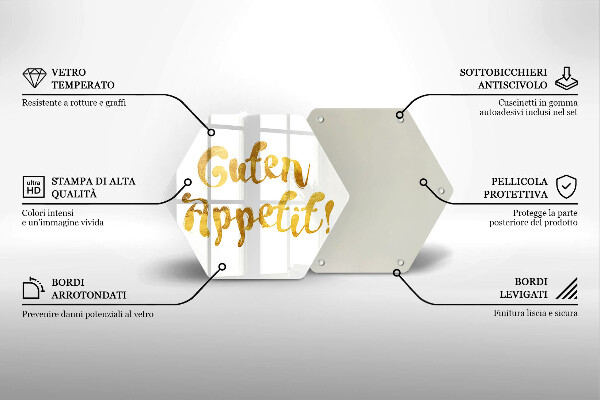 Tocător de bucătărie Inscripția Guten Appet!