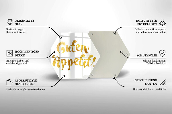 Tocător de bucătărie Inscripția Guten Appet!