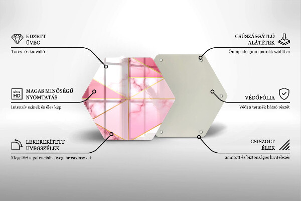 Tocător de bucătărie Marmură geometrică