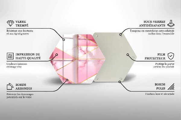 Tocător de bucătărie Marmură geometrică