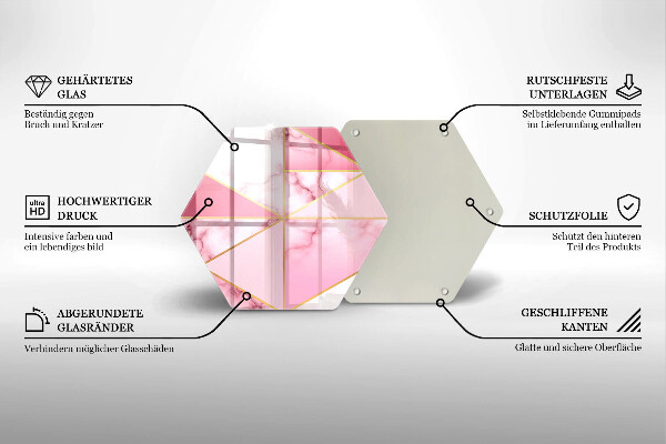 Tocător de bucătărie Marmură geometrică