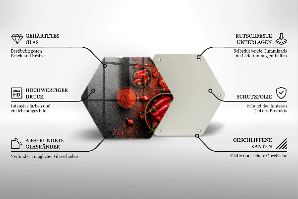Tocător sticlă Ardei iute roșu