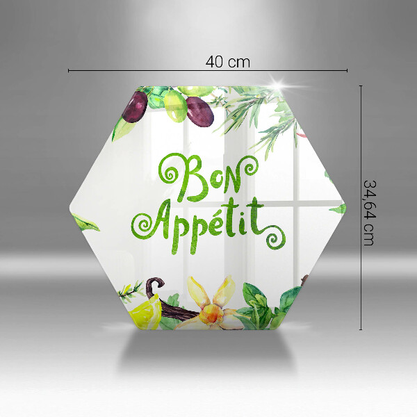 Tocător sticlă Inscripție Bon appetit
