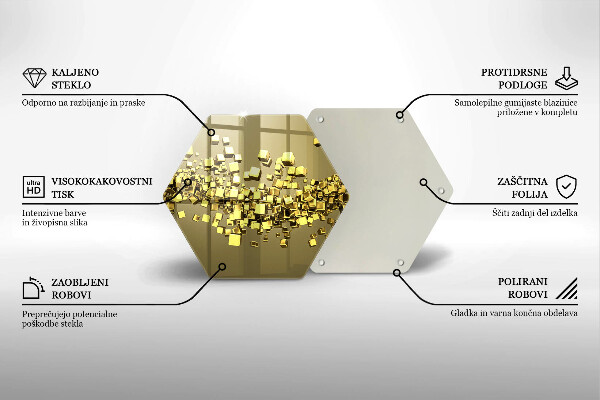 Tocător de bucătărie Geometrie abstractă 3D