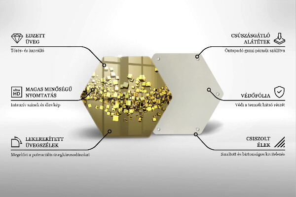 Tocător de bucătărie Geometrie abstractă 3D