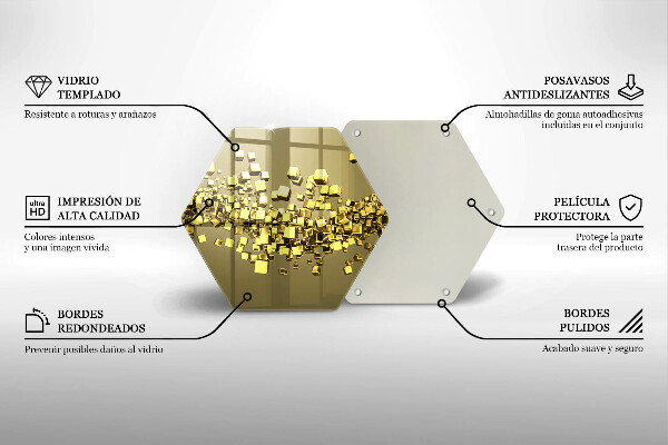 Tocător de bucătărie Geometrie abstractă 3D