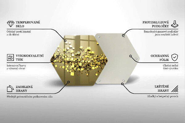 Tocător de bucătărie Geometrie abstractă 3D