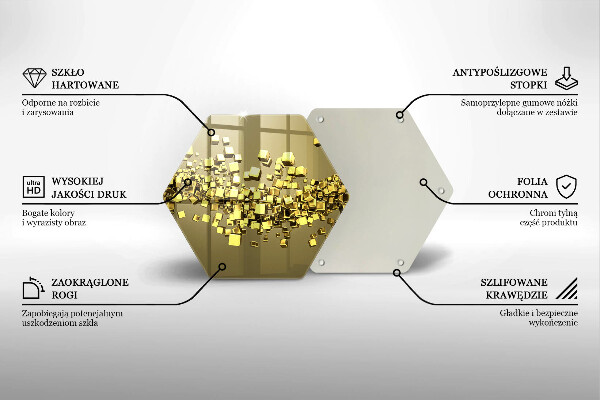 Tocător de bucătărie Geometrie abstractă 3D