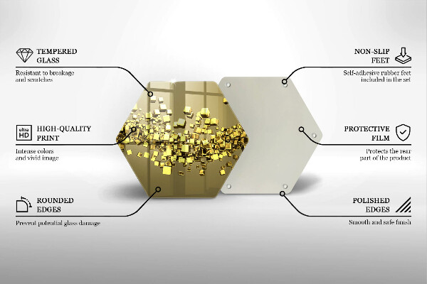 Tocător de bucătărie Geometrie abstractă 3D