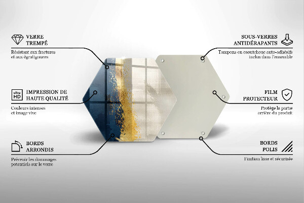 Tocător de bucătărie Abstracția aurului