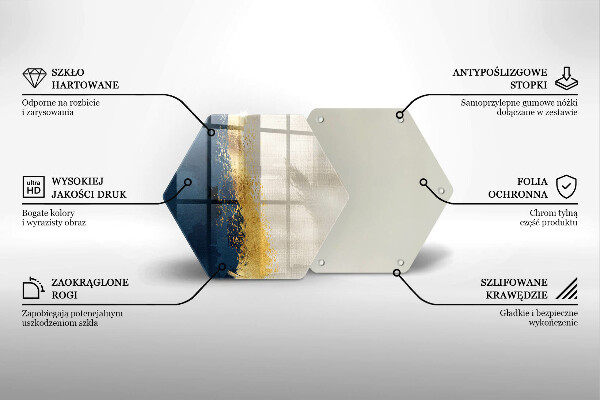 Tocător de bucătărie Abstracția aurului