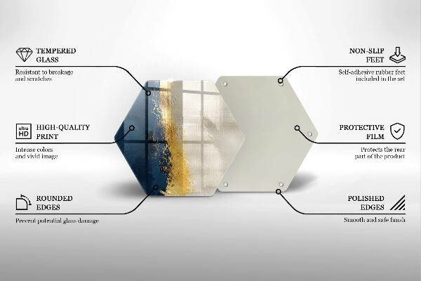 Tocător de bucătărie Abstracția aurului
