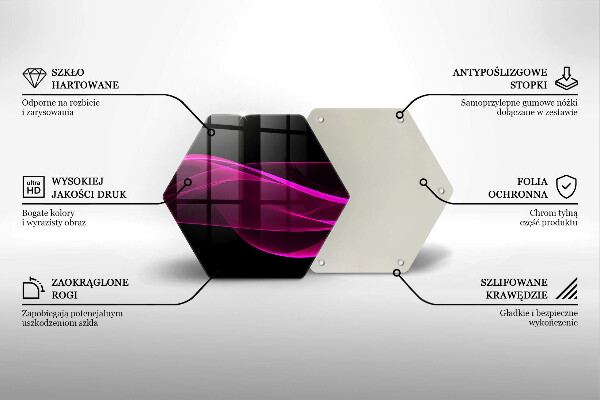 Tocător sticlă Abstracție roz