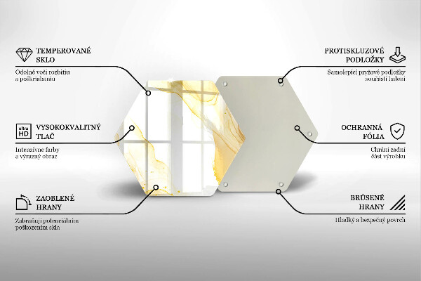Tocător de bucătărie Abstracția aurie