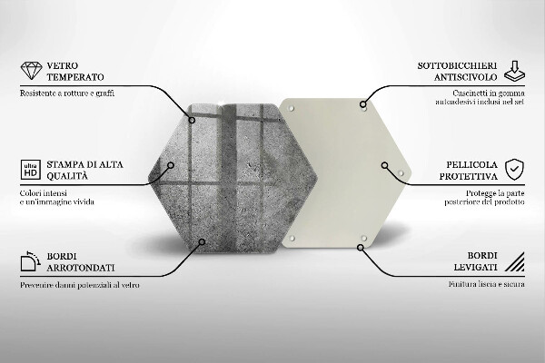 Tocător sticlă Textura de piatră de beton