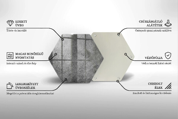 Tocător sticlă Textura de piatră de beton