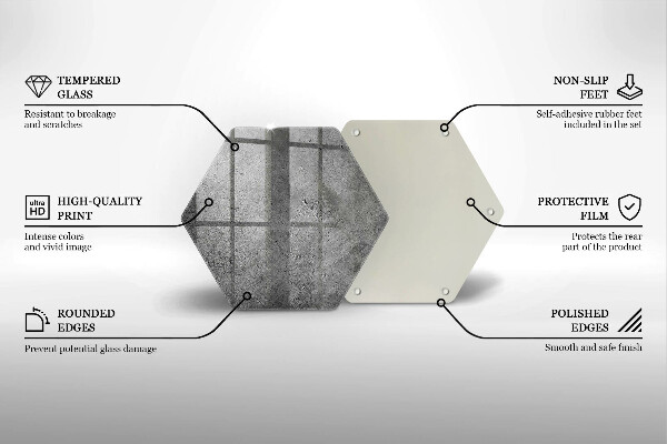 Tocător sticlă Textura de piatră de beton