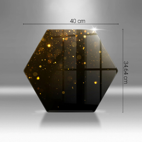 Tocător sticlă Sclipici auriu