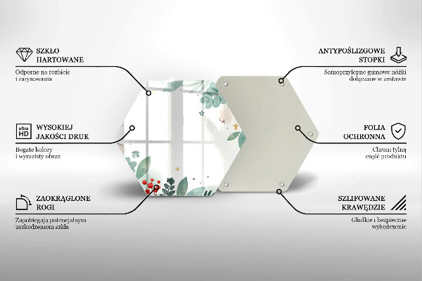 Tocător de bucătărie Acuarelă frunze