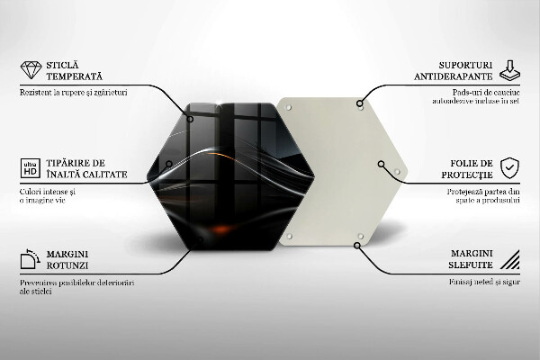 Tocător sticlă Design 3D abstract