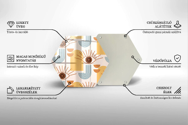 Tocător de bucătărie Model de ochi boho