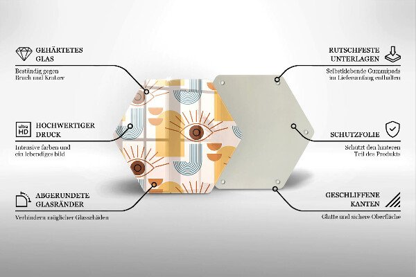 Tocător de bucătărie Model de ochi boho