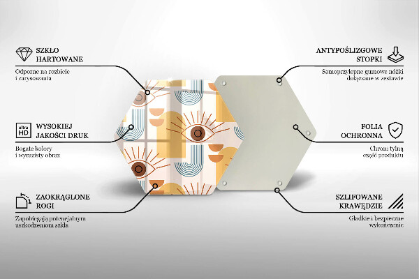 Tocător de bucătărie Model de ochi boho