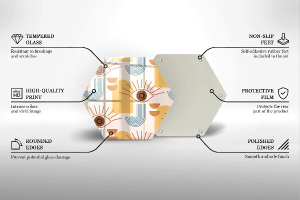 Tocător de bucătărie Model de ochi boho