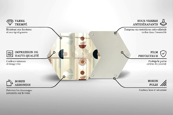 Tocător de bucătărie Forme cu geometrie Boho
