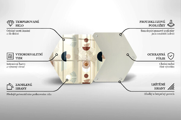 Tocător de bucătărie Forme cu geometrie Boho