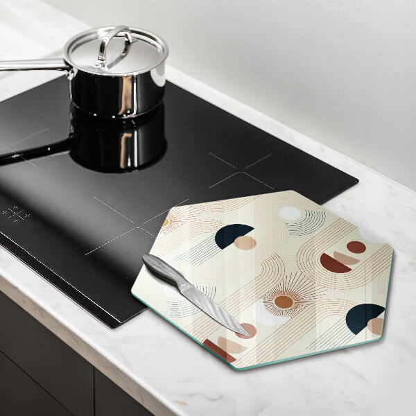 Tocător de bucătărie Forme cu geometrie Boho