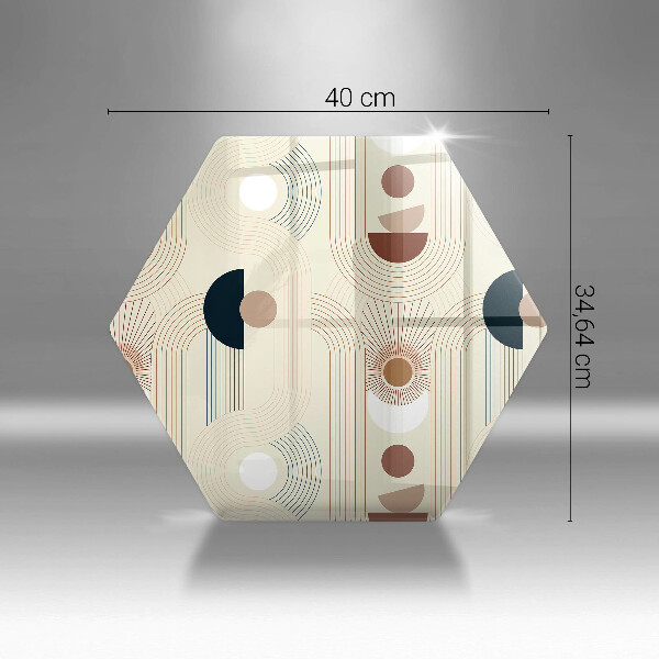 Tocător de bucătărie Forme cu geometrie Boho