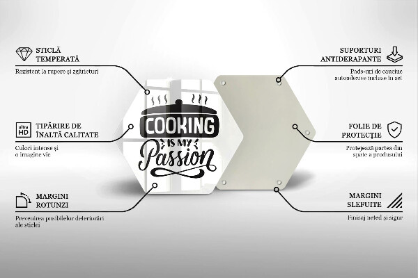 Tocător de bucătărie Cooking is my passion