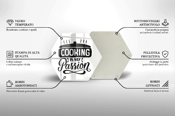 Tocător de bucătărie Cooking is my passion