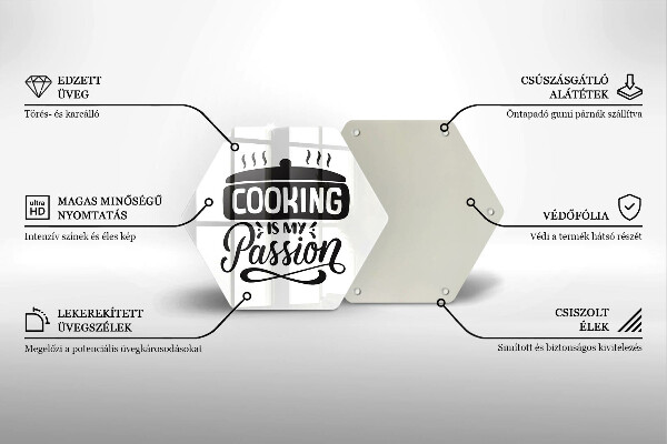 Tocător de bucătărie Cooking is my passion