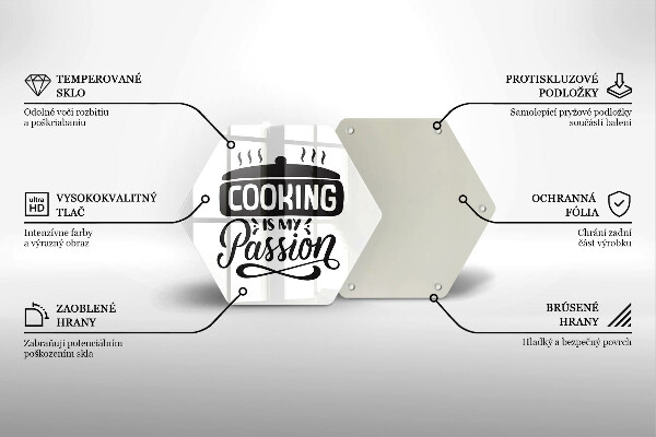 Tocător de bucătărie Cooking is my passion