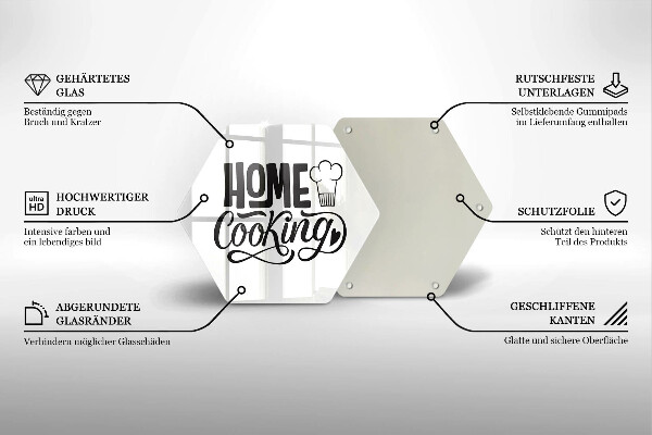Tocător de bucătărie Inscripția Home cooking