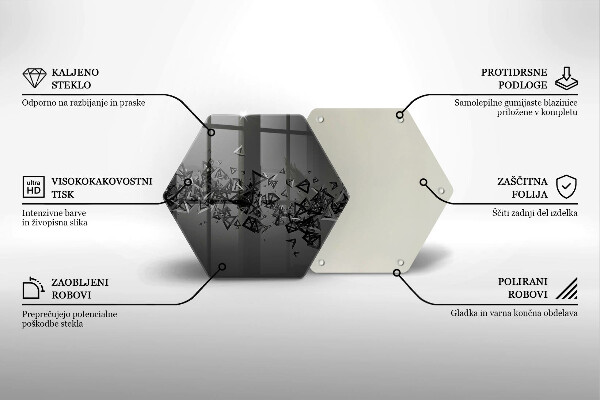 Tocător de bucătărie Forme 3D abstracte