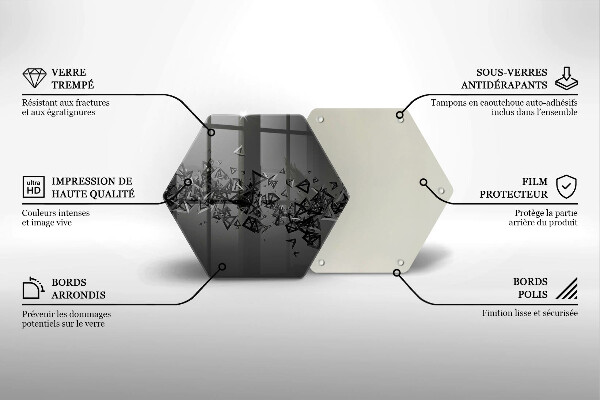 Tocător de bucătărie Forme 3D abstracte