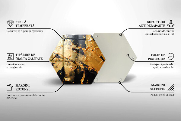 Tocător din sticlă Textura eleganta de vopsea