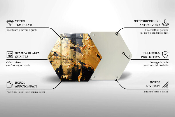 Tocător din sticlă Textura eleganta de vopsea