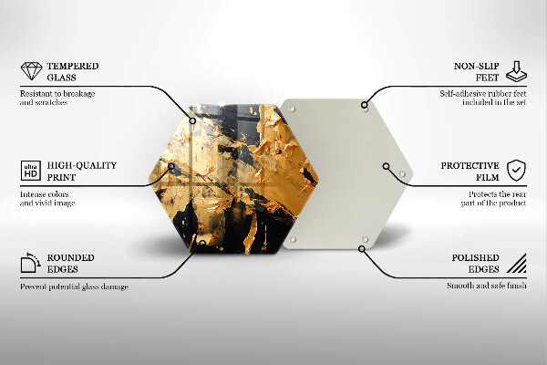 Tocător din sticlă Textura eleganta de vopsea