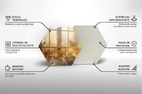 Tocător din sticlă Textura bogata