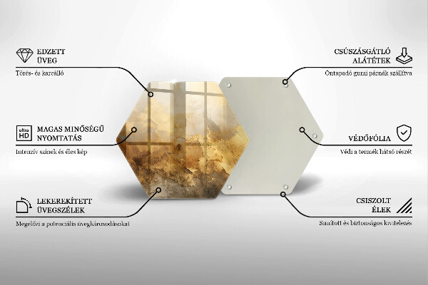 Tocător din sticlă Textura bogata