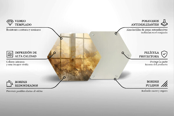 Tocător din sticlă Textura bogata